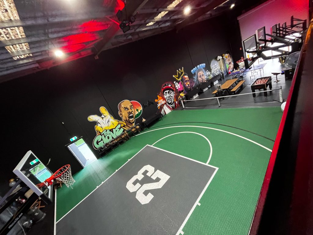 Indoor Wide Shot Location 23 Event Venue - Indoor Basketball Court & Gaming Areas