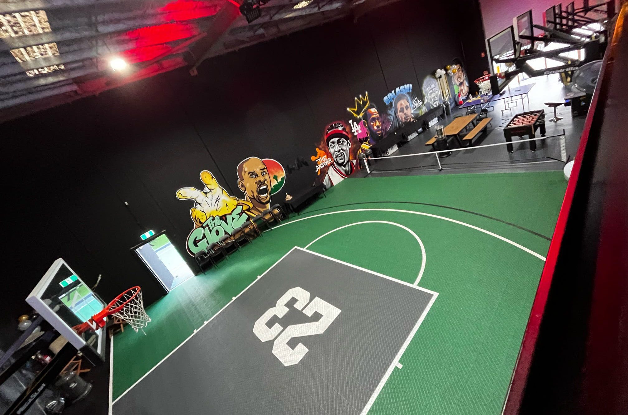 Indoor Wide Shot Location 23 Event Venue - Indoor Basketball Court & Gaming Areas