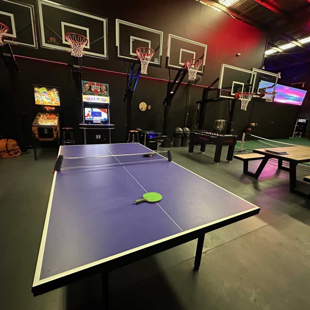 Ping Pong Table and Gaming Area